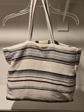 Senor Lopez Baja Striped Woven Tote Bag